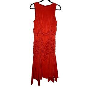 Maggy London Dress Size 12 NEW Women's Sleeveless Cinched Red Maxi Dress Formal